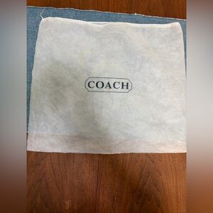 Coach White Dust Bag with Black Logo